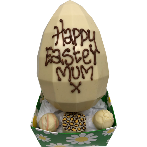 Handmade Easter Egg with four chocolate truffles