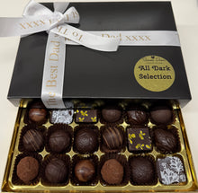 Load image into Gallery viewer, Dark chocolate 24 chocs box FREE PERSONALISED PRINTED RIBBON
