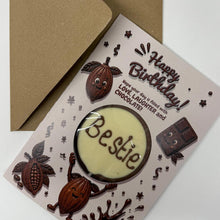 Load image into Gallery viewer, Personalised Birthday Card with Handmade chocolate Lollipop