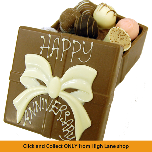 Chocolate, chocolate box containing six chocolate truffles