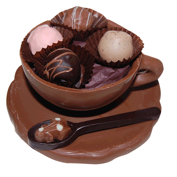 Chocolate cup and saucer