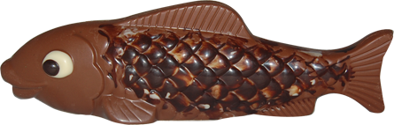 Large chocolate fish