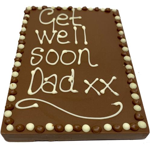 Get well soon chocolate card