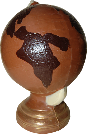 Handmade chocolate globe