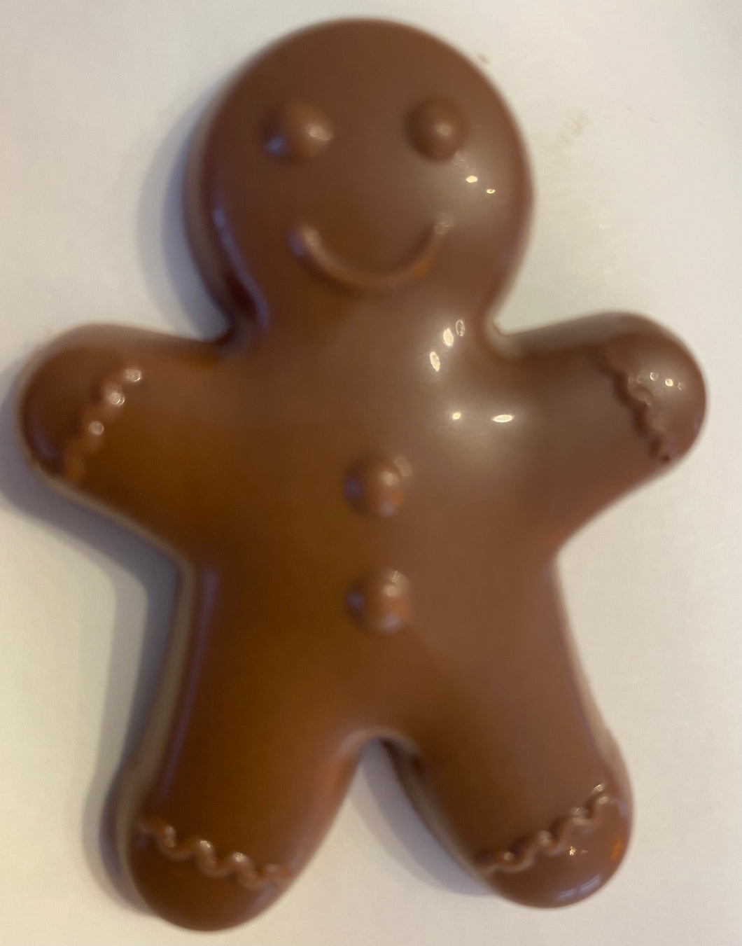 Handmade chocolate gingerbread man