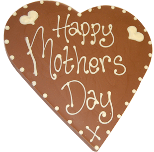 Large chocolate heart ideal for Mothers Day