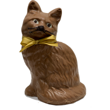 Load image into Gallery viewer, large handmade chocolate cat.
