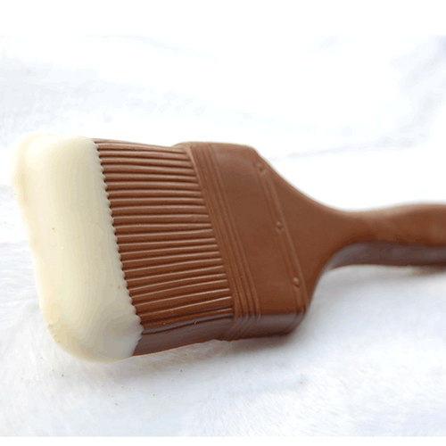 Handmade chocolate paintbrush