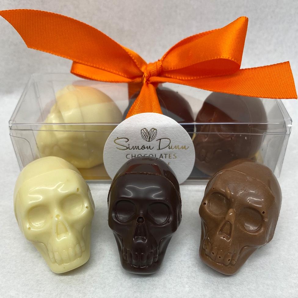 Chocolate Halloween Skulls 