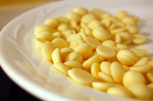 White chocolate buttons